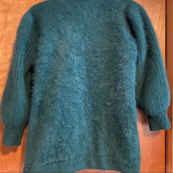 Vintage Angora Kelly Green Sweater, Size Large - Picture 6 of 6